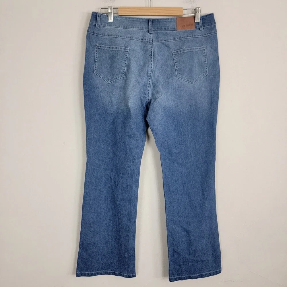 Judy Blue Womens Mid Rise‎ XL Blue Stretch Jeans Preppy Denim School 34